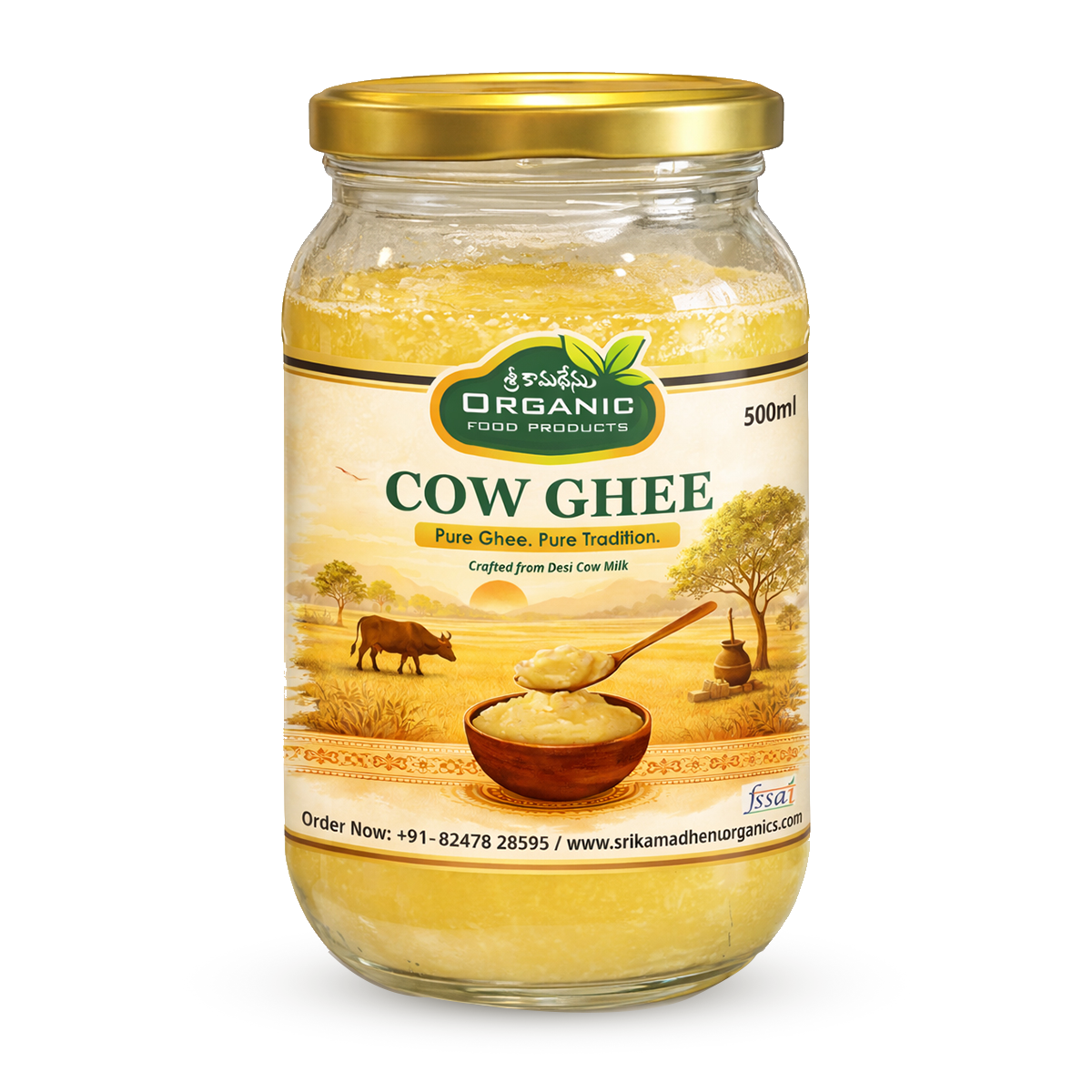 Sri Kamadhenu Pure Cow Ghee – 500ml